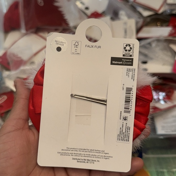 Santa motif head bow - Picture 3 of 3